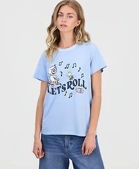 Snoopy Juniors' Let's Roll Graphic T-Shirt
