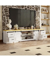 Homsee Large Tv Stand with 4 Drawers, Media Console