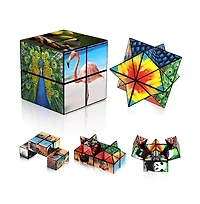 Bruce & Shark 2-in-1 Animal theme Fidget Cube - Folds into Star, Cube & Rectangle
