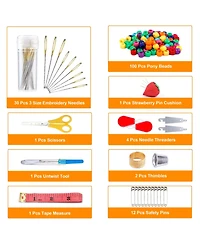 Gnuadz 403 Pack Embroidery Floss Set 250 Colors Cross Bracelet Thread Tool Box