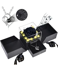Gnuadz Preserved Rose Necklace Music Box Gift