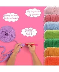 Gnuadz 400 G/130 Tshirt Yarn Crochet Hook Set