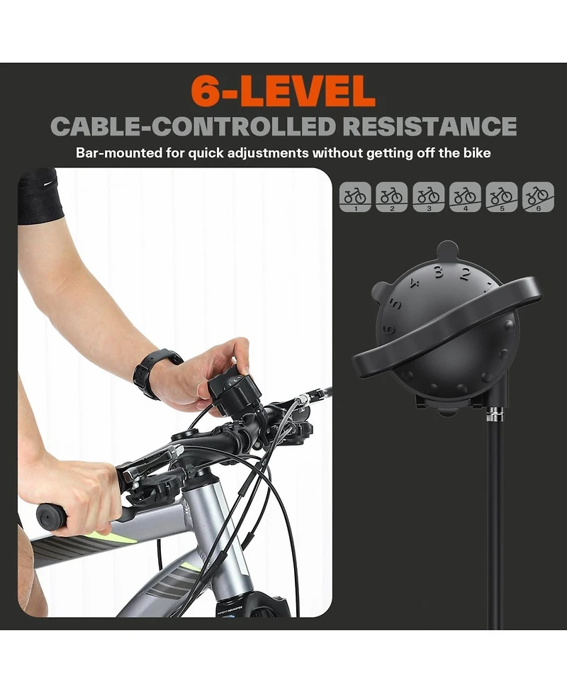 Sportneer Magnetic Bike Trainer Stand for 26–28 in and 700C Wheels, 6-Level Resistance
