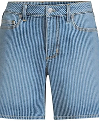 Lands' End Women's Soft Denim Mid Rise 7" Jean Shorts