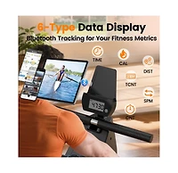 Fed Fitness Magnetic Rowing Machine 350LB Capacity, Foldable Home Rower with 16-Level 115lbs Resistance and Bluetooth