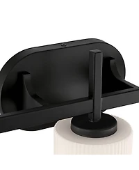 Possini Euro Design Possini Euro Nanni 22"W Matte Black Fluted Glass 3-Light Bath Light