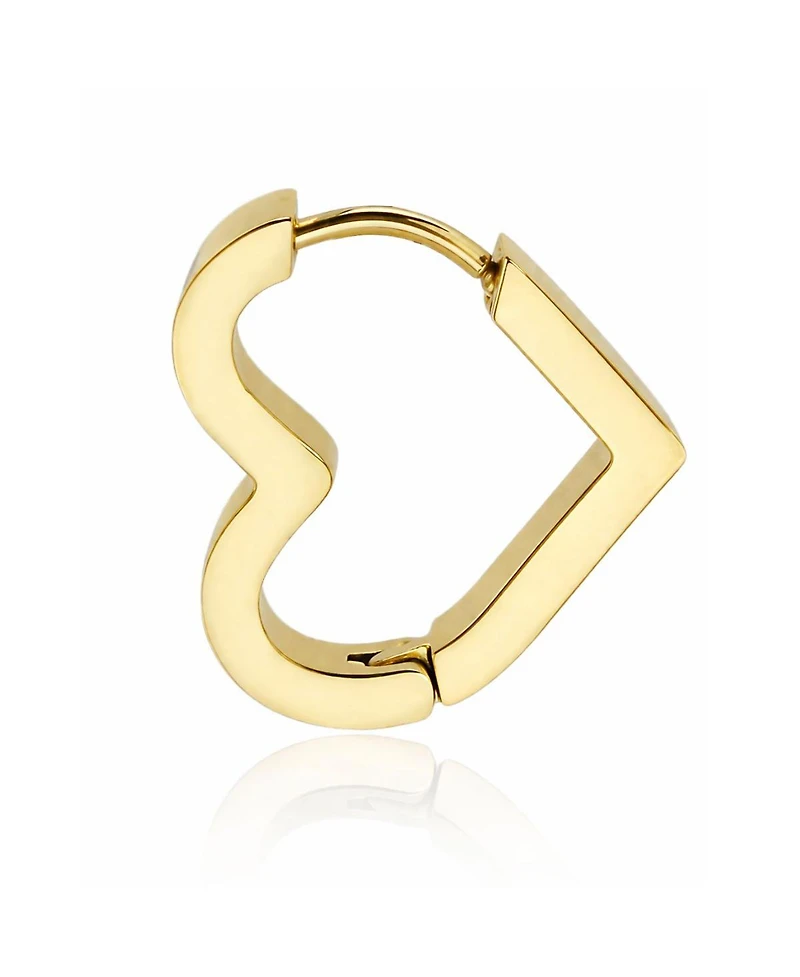 Rebl Jewelry Heart Huggie Earrings