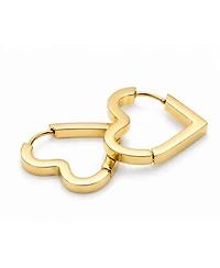 Rebl Jewelry Heart Huggie Earrings