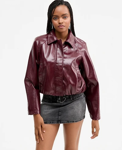 Madden Girl Juniors' Faux-Leather Jacket