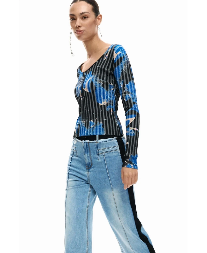 Desigual Women's Two-material denim trousers
