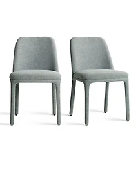Maison Boucle Set of 2 Upholstered Dining Chairs, 19.5" Modern Side Chairs