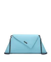 Susu Women's Saffiano Leather Envelope Clutch Purse Crossbody Evening Bag with Chain Strap Elegant Handbag