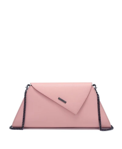 Susu Women's Saffiano Leather Envelope Clutch Purse Crossbody Evening Bag with Chain Strap Elegant Handbag