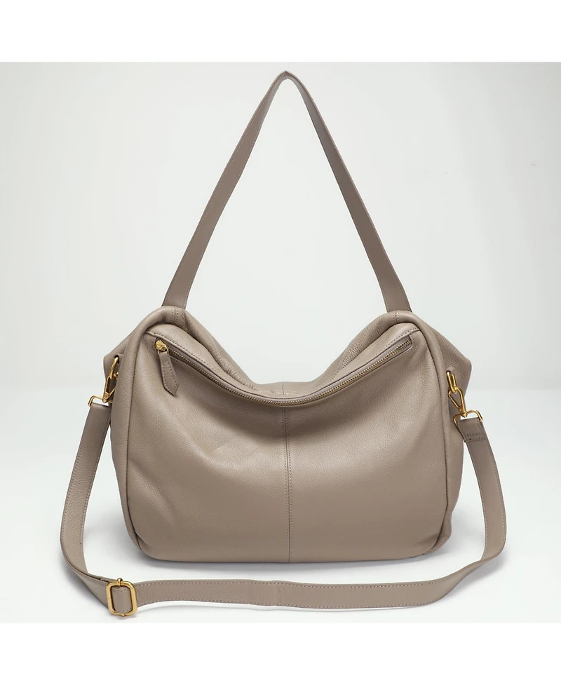 Susu Sia Large Pebbled Leather Hobo Bag Slouchy Shoulder Bag with Adjustable Crossbody Strap Soft Everyday Tote Purse for Women