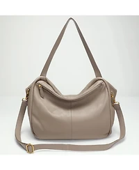 Susu Sia Large Pebbled Leather Hobo Bag Slouchy Shoulder Bag with Adjustable Crossbody Strap Soft Everyday Tote Purse for Women