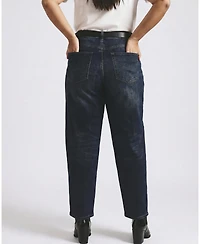 Universal Standard Women's Plus Lou High Rise Barrel Leg Jeans