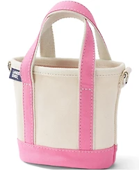 Lands' End Mini Natural Open Top Canvas Tote Bag