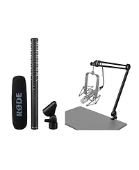 Rode NTG2 Dual Powered Directional Condenser Microphone, Bundle with HandA Broadcast Arm with Integrated Xlr Cable