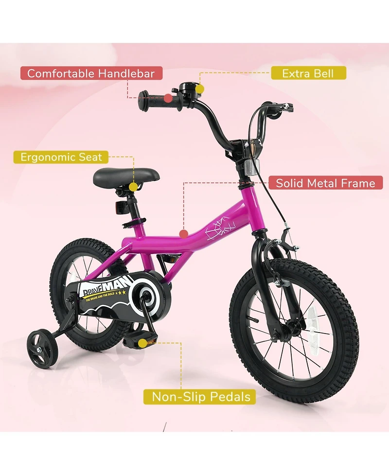 Slickblue Toddler Easy-Learn Bike with Detachable Training Wheels