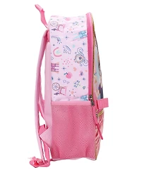 Disney Princess Girls' Backpack, Lunch Bag, Pencil Case, Key Chain and Carabiner, 5-Piece Set