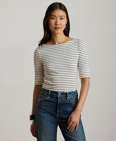 Lauren Ralph Striped Boatneck Top