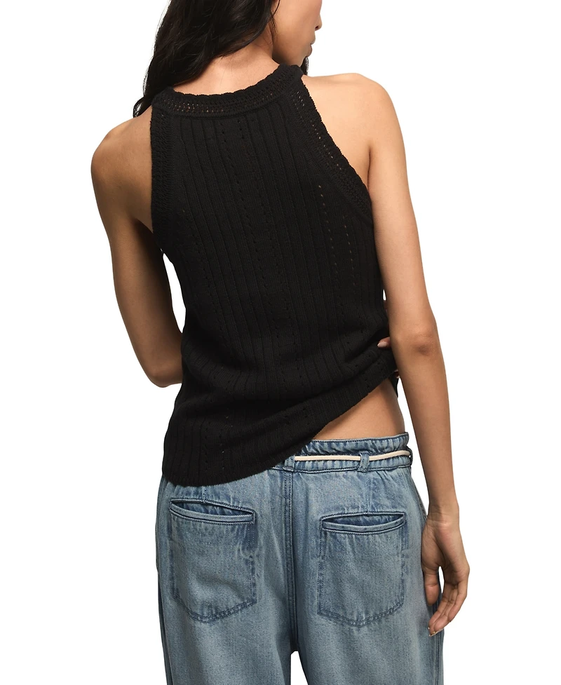 Lucky Brand Women's Crewneck Sweater Tank Top