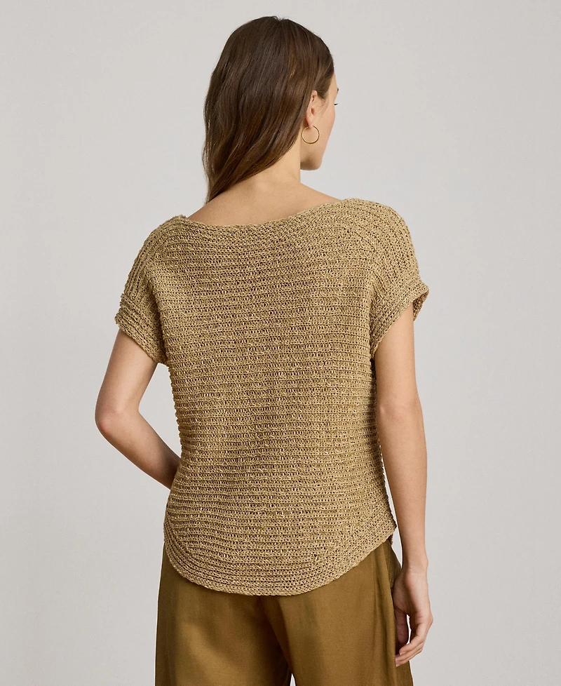 Lauren Ralph Women's Boat Neck Dropped Shoulder Sweater