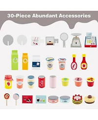 Slickblue Toy Cart Play Set with Pos Machine and Lovely Scale