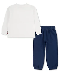 Levi's Toddler Boys' 2T-4T Downtown Sweatshirt and Joggers, 2-Piece Set