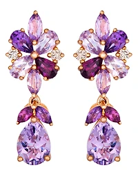 Le Vian Multi-Gemstone & Nude Diamond (1/8 ct. t.w.) Drop Earrings in 14k Strawberry Gold