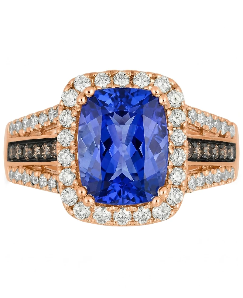 Le Vian Blueberry Tanzanite (1-7/8 ct. t.w.), Nude Diamond (1/2 ct. t.w.) & Chocolate Diamond (1/10 ct. t.w.) Ring in 14k Strawberry Gold
