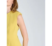 Kenneth Cole Women's Sleeveless Crewneck Suit Mini Dress