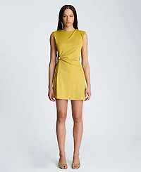 Kenneth Cole Women's Crewneck Waist Drape Mini Dress