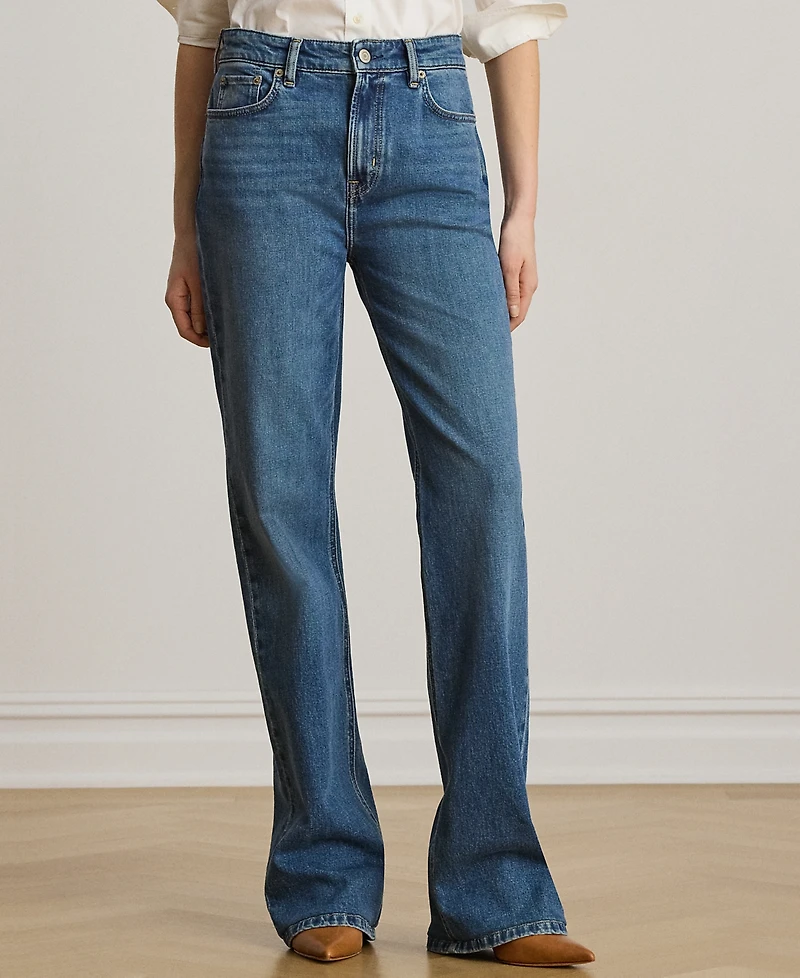 Lauren Ralph Petite High-Rise Straight-Leg Jeans
