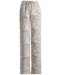 Lauren Ralph Petite Paisley Wide-Leg Pants