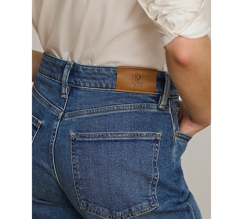 Lauren Ralph Petite High-Rise Straight-Leg Jeans