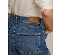 Lauren Ralph Petite High-Rise Straight-Leg Jeans