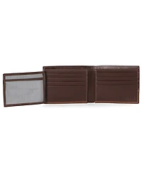 Timberland Men's Hunter Leather Two-Tone Passcase Commuter Wallet