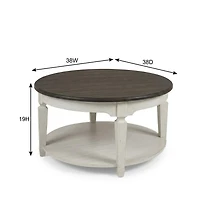 Liberty Furniture Industries, Inc Allyson Park Round Cocktail Table in Wirebrushed Top