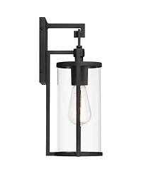 John Timberland Rennes 15 3/4 inches High Modern Outdoor Wall Light Fixture Mount Porch House Weatherproof Metal Clear Glass Shade