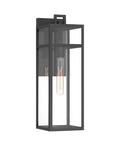 John Timberland San Lucas 18 3/4 inches High Modern Outdoor Wall Light Fixture Mount Porch House Weatherproof Sand Glass Shade