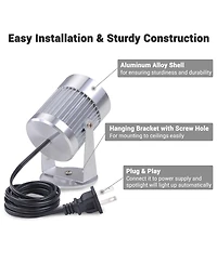 Yescom 12" Disco Mirror Ball Rgb Spotlight Rotating Motor Kit for Party Events