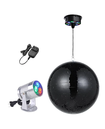 Yescom 16" Disco Mirror Ball Rgb Spotlight Rotating Motor Kit for Party Events