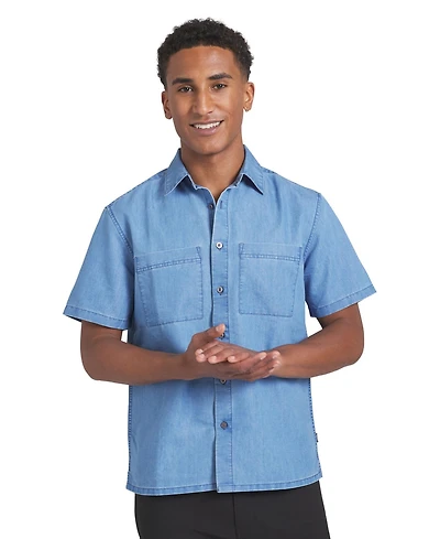 dkny Men's chambray button-up shirt