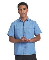 dkny Men's chambray button-up shirt
