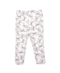 Hudson Baby Baby Girls Hudson Cotton Pants and Leggings, Black Toile Pink Bows