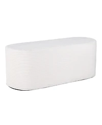 Slickblue Modern Upholstered Ottoman Bench with High Density Sponge for Comfortable Seating-Beige