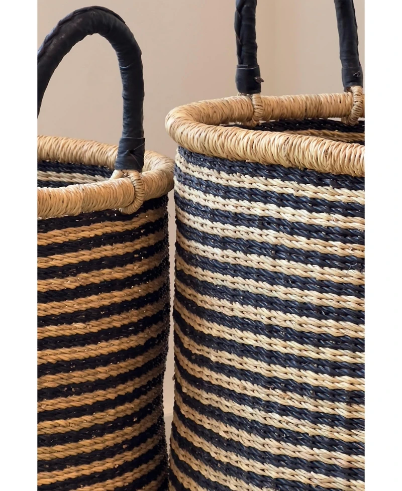 Mbare, Handwoven Stripes Hamper