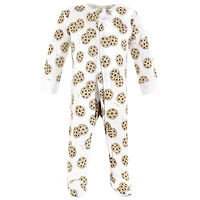 Touched by Nature Baby Boys Organic Cotton Sleep And Play, Cookies Milk, 0-3 Months