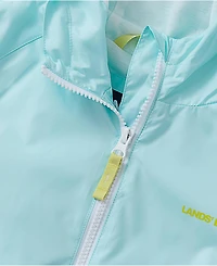 Lands' End Girls Hooded Water Resistant Rain Jacket